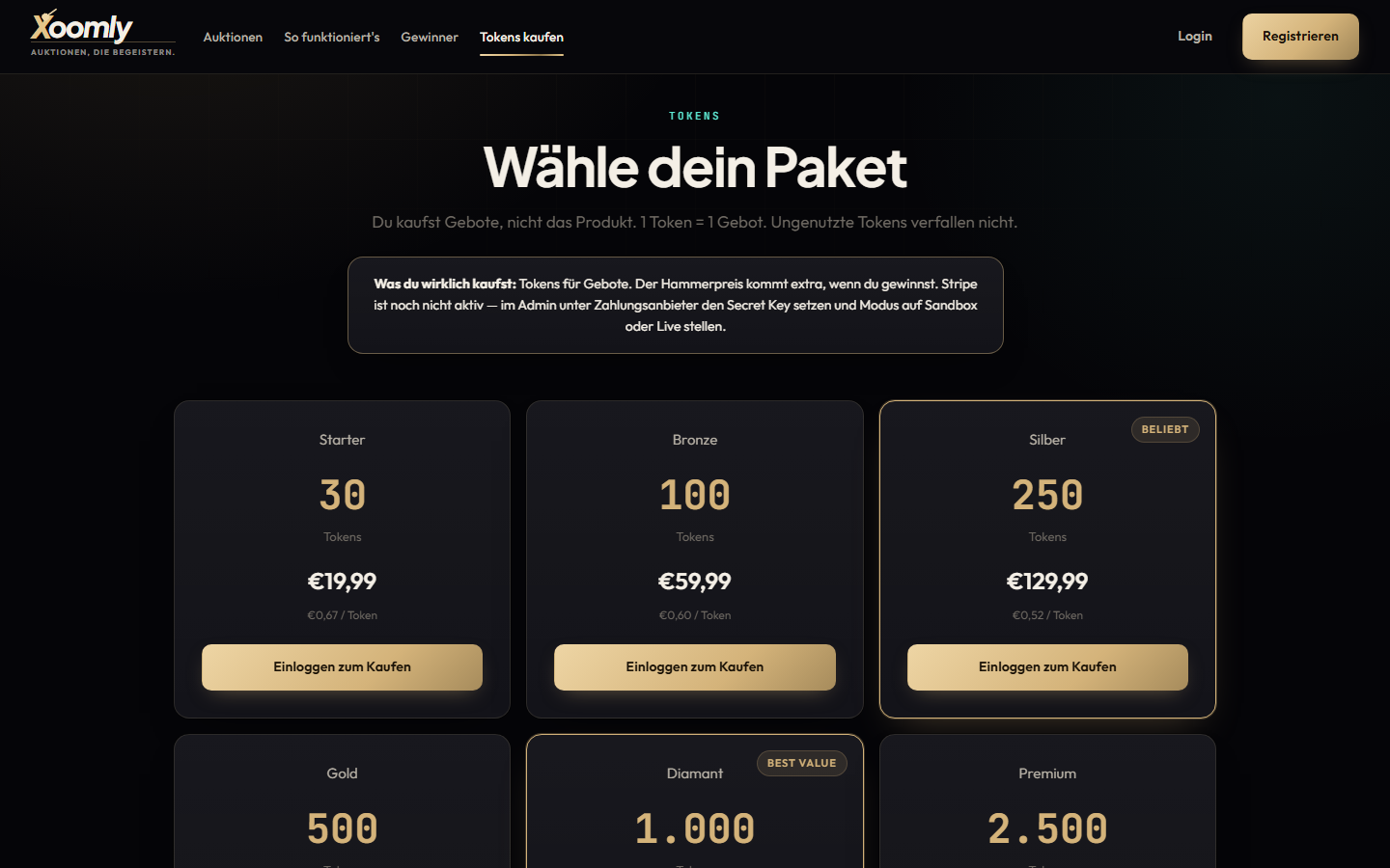 Token-Pakete